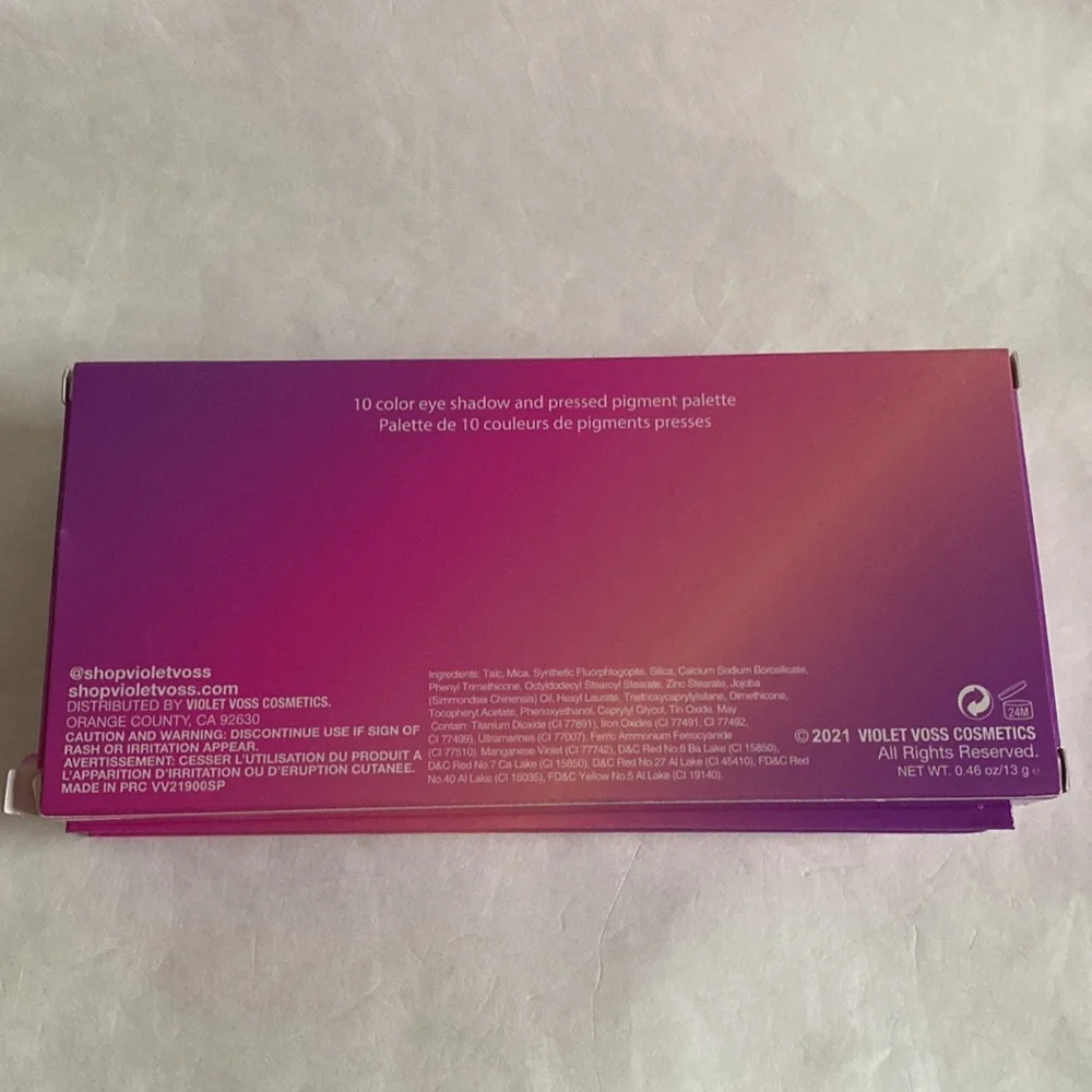 VIOLET VOSS Violet Sunset Eyeshadow Press Pigment Palette $36 NIP